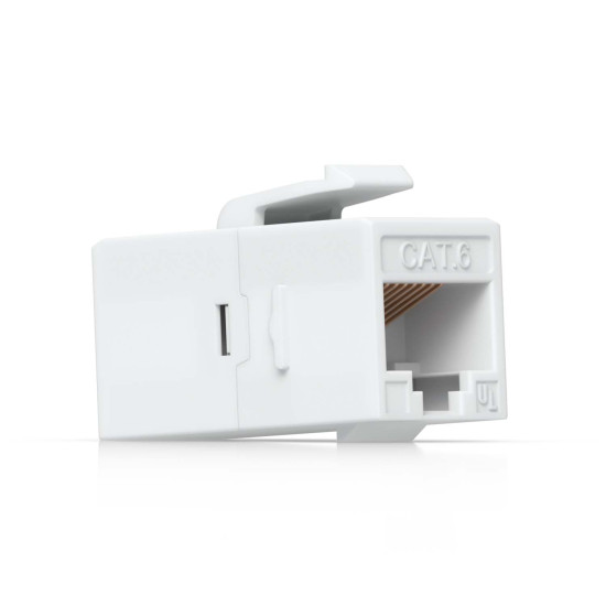 Conector Keystone Cat6 Pass-Through UniFi Ubiquiti, Pachet 12 buc., UACC-Keystone-Coupler-C6